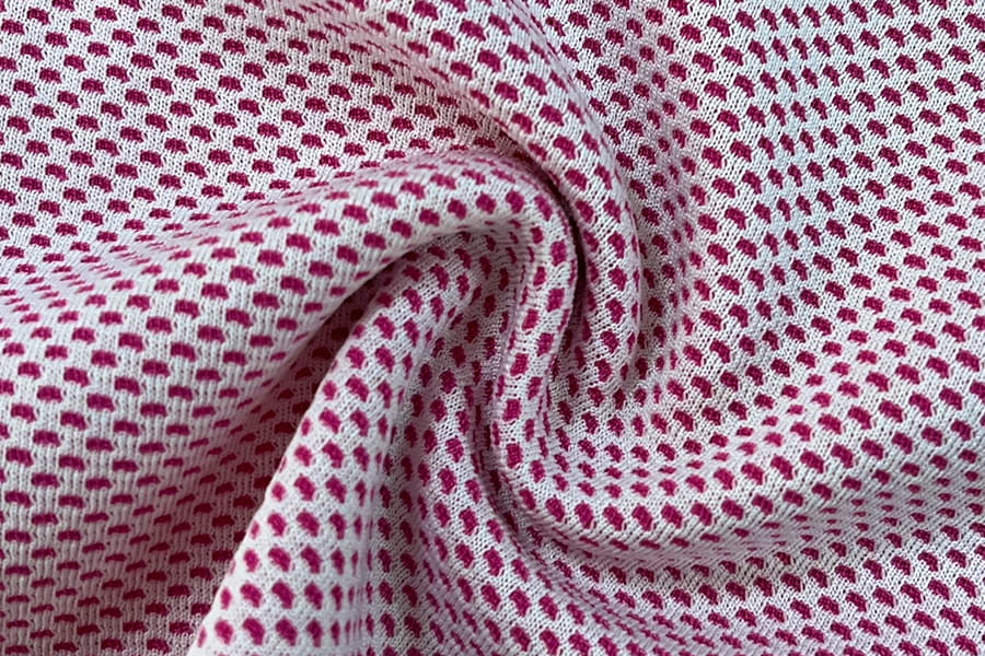 BCX-N0622: Polyester Nylon Full Feeling cảm giác hai màu Jacquard Ling Honeycomb Fabric